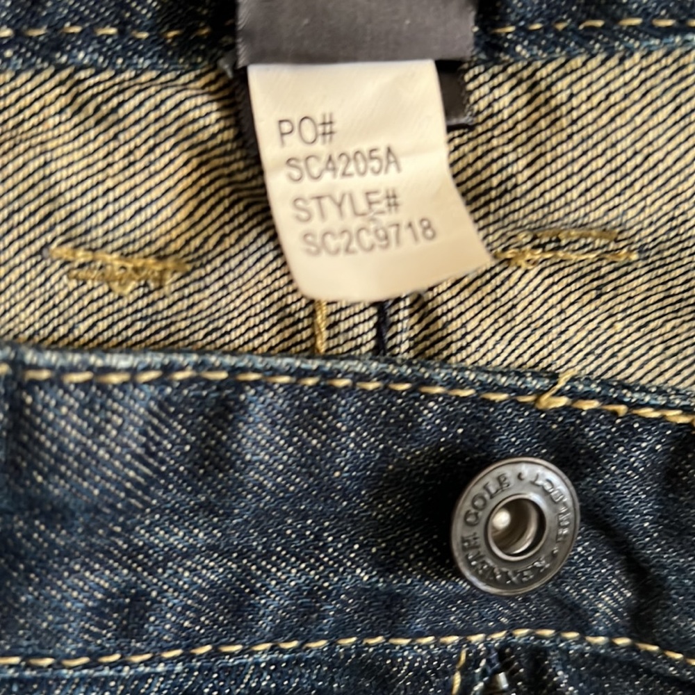 Kenneth Cole Select Dark Wash Style SC2C9718 Zip Front Whiskering Size 40X30 - Picture 6 of 11